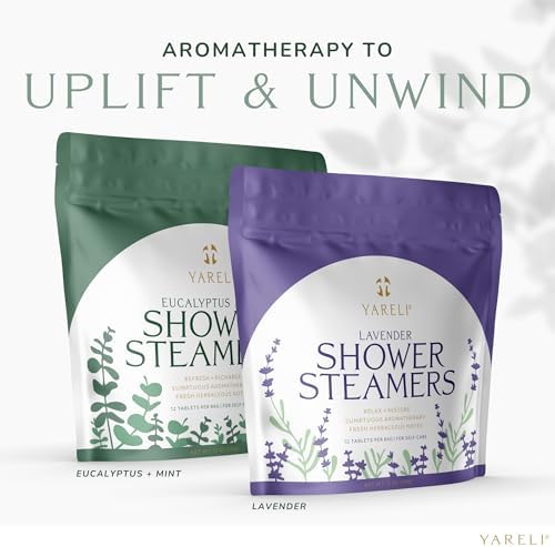 Shower Steamers for Sinus Relief, 12 Pack, for Women and Men - Aromatherapy and Self Care - Eucalyptus Mint