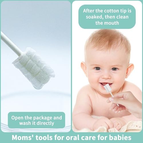 42PCS Finger Baby Toothbrush with Absorbent Gauze, Tongue Cleaner, Oral Cleaner for 0-36 Months