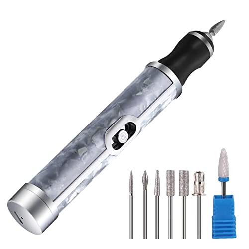 Electric Nail File - 4 Speed Cordless Acrylic Nail Tool Kit for Thick Toenails, Edge Shaping, Polishing, Grinding, Nursing, Peeling