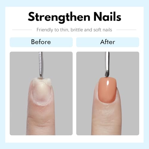 FZANEST Hema Free Rubber Base Builder Gel Set, 6 Colors Nude Pink Gel Polish Sheer Milky White Natural Nail Polish French Tips Base Colors Nails Strengthener Soak Off Gift for Womens