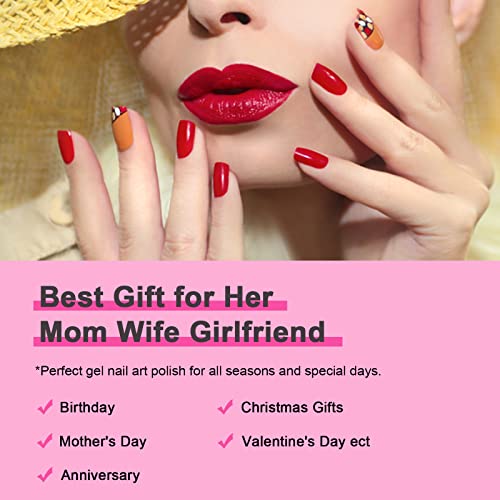 Nail Art Polish Set Gel Liner Kit For Nail Design Polish Paint For Nail 12 Colors Black White Gel Nail Polish Soak off Curing Requires 8ml with Thin Nail Art Brush