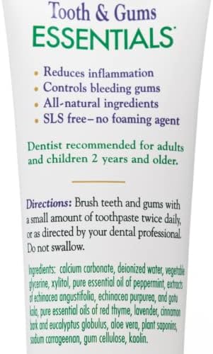 Dental Herb Company - Tooth & Gums Tonic (18 oz.) Mouthwash and Essentials Paste (Kit) - Truly Natural - Alchohol and Fluoride Free. Controls Bleeding and inflamed Gums and relieves Dry Mouth.