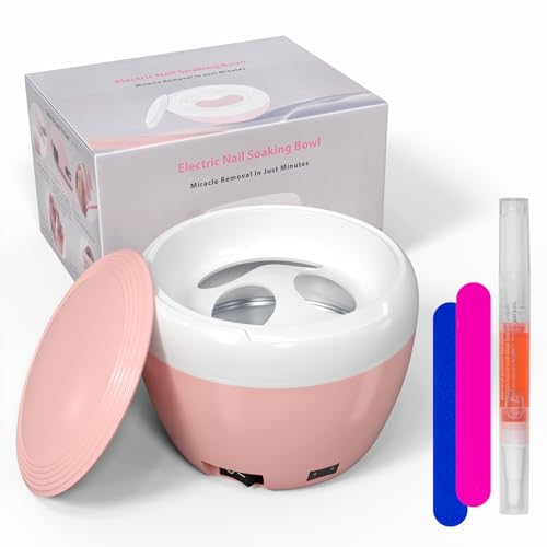 Electric Nail Soaking Bowl Acetone Proof, 50% Faster Soak off Bowl | Acrylic Nail Removal Kit | Power Dip Remove kit | Acetone Soak-Off Bowl Heated Gel Nail Polish Remover Bowl for Nails Salon Home