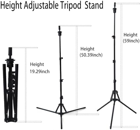 Wig Stand with Head 23 Inch Canvas Mannequin Head with Stand for Wigs Height Adjustable Tripod Wig Head Stand Wig Holder for Hair Styling with Extra Clamp Stand