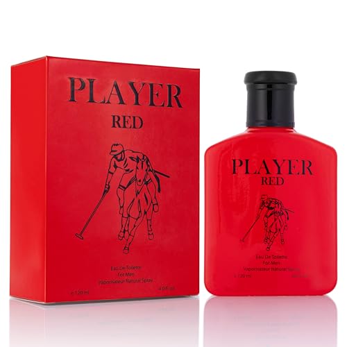 NovoGlow Player Red EDT - Top Notes of Cranberry, Sparkling Red Grapefruit, Cedrat, Italian Lemon, Lavandin & Clary Sage - Base Scents of Redwood, Amber Woods & Coffee Accords - Elegant 120ml Bottle