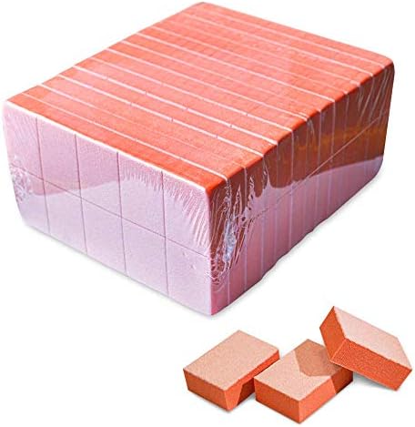 Karlash Nail Mini Orange Buffer Block File 80/100 Grit 2 Sided (390 Count)