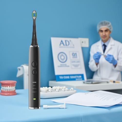 Replacement Toothbrush Heads Compatible with AquaSonic Black Series Vibe Series Duo Pro Elite Series Electric Toothbrush, 12 Count, Black