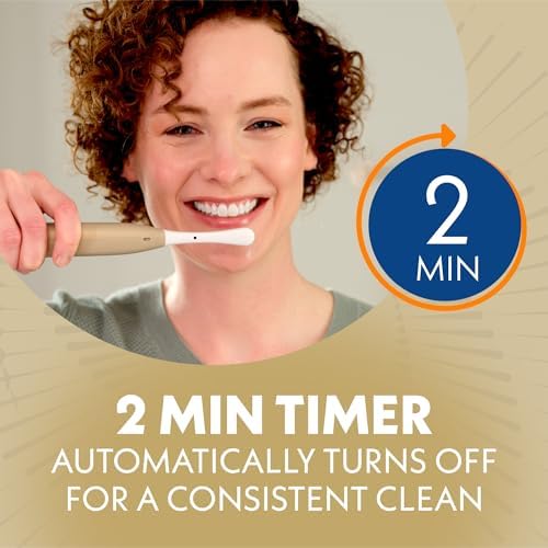 Spinbrush Smart Clean Battery Powered Electric Toothbrush for Adults with Dual Action Head, Pacer & Timer, Champagne, Soft Bristles, 1 Count