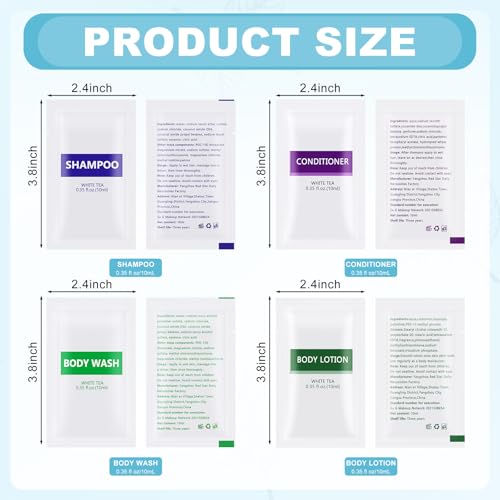 4IN1 Toiletries Bulk Set,Travel Size Toiletries Bulk(60 Pcs) 4-Piece Set: 15pcs Travel Size Body Wash, 15pcs Hotel Shampoo,15pcs Mini Conditioner,15pcs Body Lotion, Bulk Mini Guest Amenities Supply