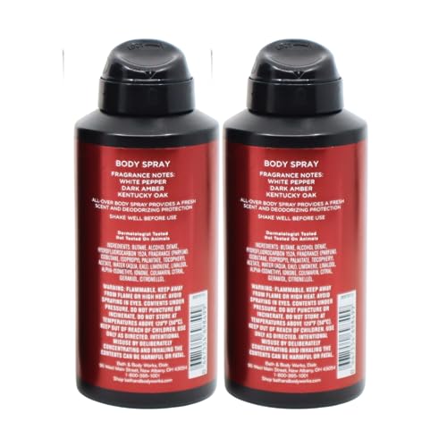Bath & Body Works Bourbon Body Spray 3.7oz – Gift Pack for Holiday - Men’s Collection – Lot of 2