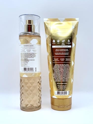 Bath and Body Gingham Glow Gift Set, Fine Fragrance Mist 8 fl oz, Ultimate Hydration Body Cream 8 oz with Shea Butter