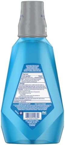 Crest Pro-Health Clean Mint Mouthwash, CPC Antigingivitis/Antiplaque Mouthwash, 500 mL (16.9 Fl Oz ), Pack of 4, Crest Mouthwash, Gingivitis Treatment