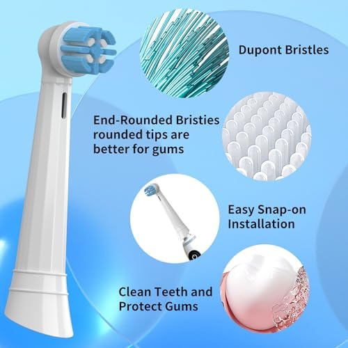 Replacement Toothbrush Head Compatible with Oral B IO, Replacement Heads for Oral B IO 3 4 5 6 7 7G 8 9 10 Series Electric Toothbrushes, White, 12 Count