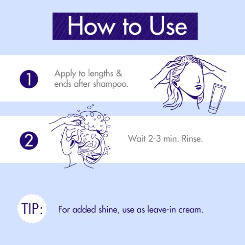 Klorane Plant-Based Purple Conditioner with Centaury, Brightens Blonde, Gray or White Hair, Neutralizes Unwanted Yellow and Copper Tones, Paraben, Silicone and Sulfate Free, 6.7 fl.oz.