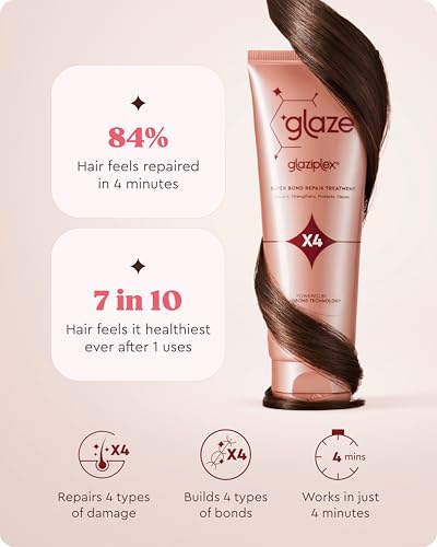 glaze Glaziplex Super Bond Treatment – Deep Conditioning Hair Mask Repairs, Strengthens, Protects in Just 4 minutes – 4oz/120ml