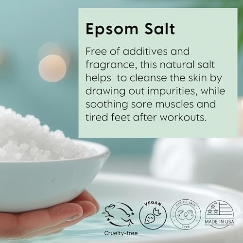 Epsom Bath Salt, Magnesium Sulfate USP, Unscented, Fine Grain, 50 Pound Bag (Packaging May Vary)