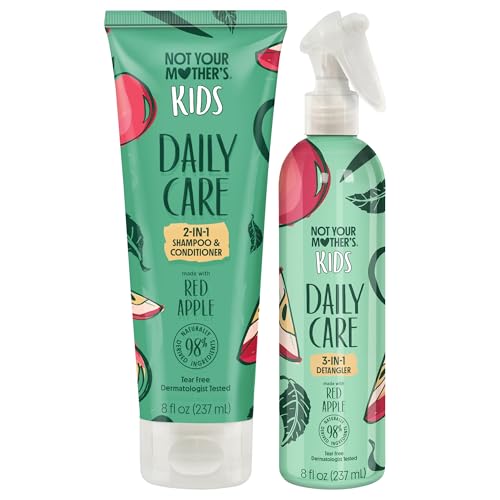 Not Your Mother's Kids Daily Care 2-In-1 Shampoo & Conditioner and 3-In-1 Detangler (2-Pack) - Hair Products for Kids - Ideal for All Hair Types