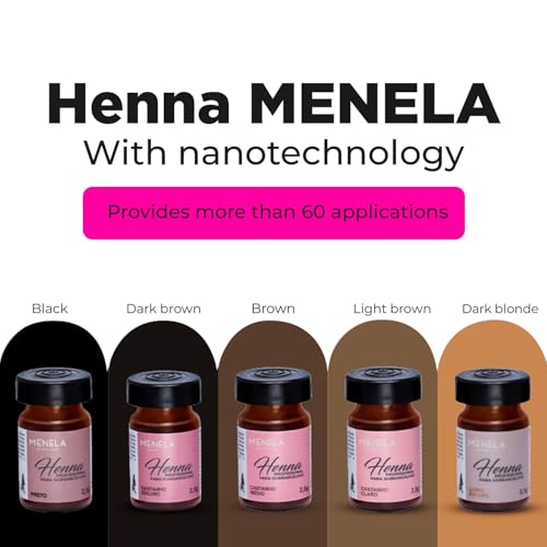 Eyebrow Henna Tint Kit - Light Brown Brow Color with Bamboo Extract - Natural Look, Easy Application - 2.5g Henna + 15ml Fixer - Ammonia-Free, Vegan, Cruelty-Free