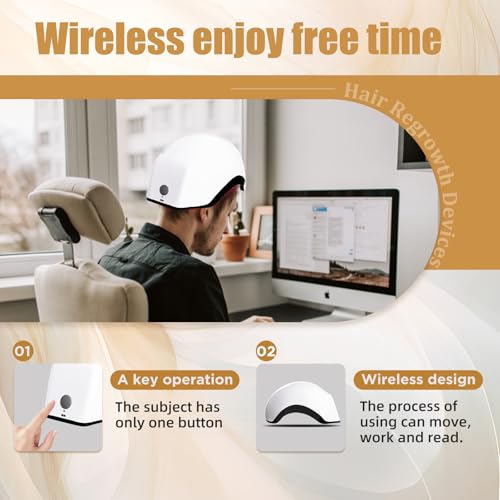 Red Light Therapy for Hair Growth Device - FDA Cleared Hair Loss Treatment - Laser Cap for Hair Regrowth - Hair Thinning & Alopecia Treatment for Men & Women