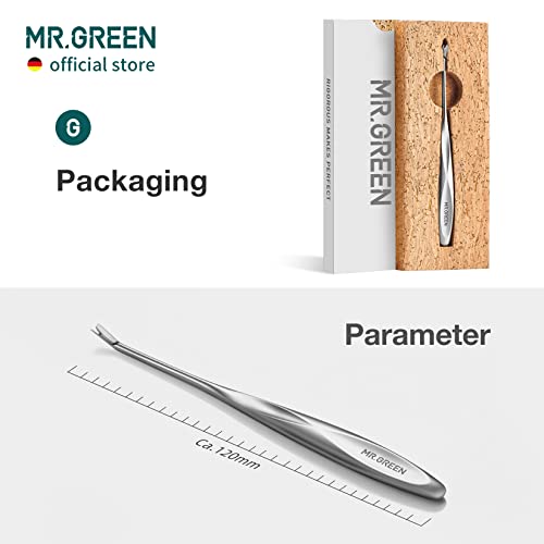 MR.GREEN Cuticle Pusher Dead Skin Remover Stainless Steel Manicure Tools Professional Cuticle Trimmer Nail Polish Peeler Scraper (Mr-2190)