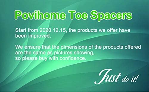Povihome 6 Pack Gel Toe Spacer Separators(0.6'' Thick), Bunion Corrector for Overlapping Toe (1st/2nd Toe), Silicone Toe Spacers with Soft Gel Lining for Hallux & Bunion Pain Relief
