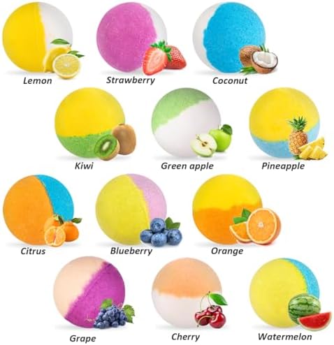 Bath Bombs for Kids with Surprise Inside - 12Pcs Kids Bubble Bath Fizzies with Sea Animal Toys, Gentle Safe for Skin Moisturize. Birthday Christmas Gifts for Boys Girls