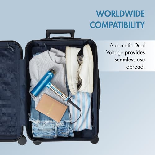 BaBylissPRO Nano Titanium Professional Nano Light Ionic Dual-Voltage Lightweight Hair Dryer, Portable Travel Professional Styling Tool with Diffuser, Blow Dryer Set for All Hair Types