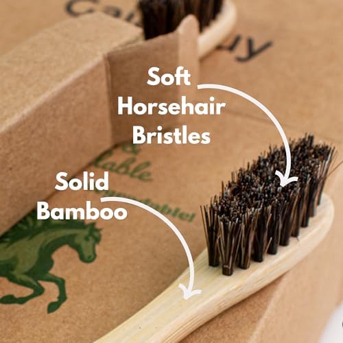 Gaia Guy Soft Natural Bristle Bamboo Toothbrush (NO Nylon - Horse Hair ONLY) - Totally Compostable & Biodegradable Soft Horsehair Bristle and Bamboo Toothbrushes - Zero Waste & Plastic-Free