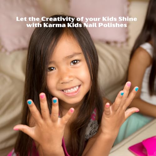 Karma Kids Nail Polish Box Set No. 1 Natural Safe Nail Polish for Little Girls - Non-Toxic, Vegan, and Cruelty Free – Quick Dry Kids Friendly