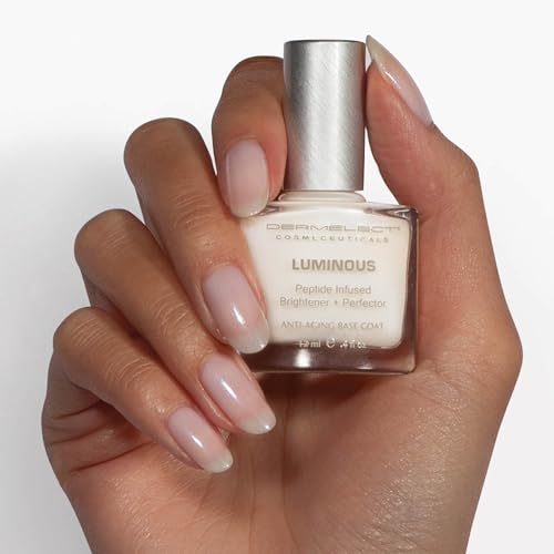 Dermelect Cosmeceuticals Luminous Nail Brightening Treatment – Dual Action Brightener & Treatment for Visibly Damaged Nails, Anti-Aging Formula, Strengthens & Nourishes, 0.4 oz