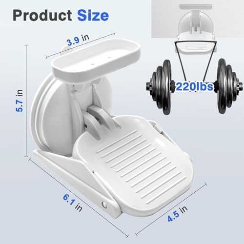 Shower Foot Rest, Pletpet Shower Ledge for Shaving Legs Withe Foldable Shower Step Pedal with Upgrade Industrial Suction Cup White Suction Cup Foot Rest for Shower Spa