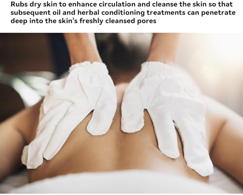 S-SNAIL-OO Gloves Raw Silk Massage Gloves Ayurvedic Massage, 100% Raw Silk with Elastic Wrist Bands Gloves for The Lymphatic System Dry Brushing Massage (2PCS)