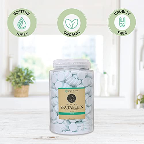 Ginger Lily Farms Botanicals Pedicure Spa Tablets, Natural & Organic, Replenishes Moisture, Softens & Conditions Skin, Ocean Scent, 105 Ounces, 500-Count