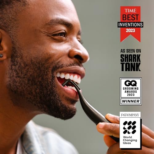 FLAUS Electric Flosser (Shark Tank) 3 Speeds + 45 Refill Heads w/Gentle Gliding Floss for Sensitive Gum Care - Water Flosser Alternative, Dentist Recommended Tooth Flossers, Eco Dental Floss Picks