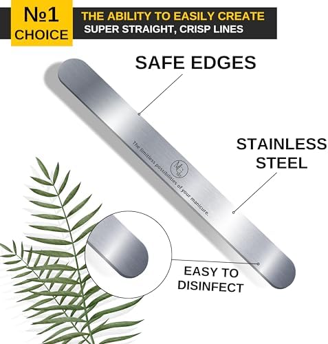 Nail File 100 Grit Professional Russian Manicure Reusable Peel and Stick Nail Files, Replaceable Emery Boards, Steel Base, Manicure Tools for Salon, 50 pcs + 1 Metal Board Set