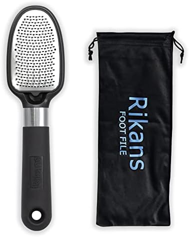 Rikans Foot File Foot Rasp Callus Remover Dead Skin Remover Double Sided Foot Scrubber Foot Care Pedicure Tool to Remove Hard Skin Can Be Used Wet or Dry Skin High Grade Stainless Steel File