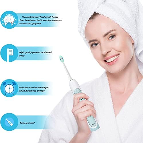 Replacement Toothbrush Heads Compatible with Philips Sonicare:10 Pack Professional Electric Brush Heads for 4100 6100 &More Snap-on Handles