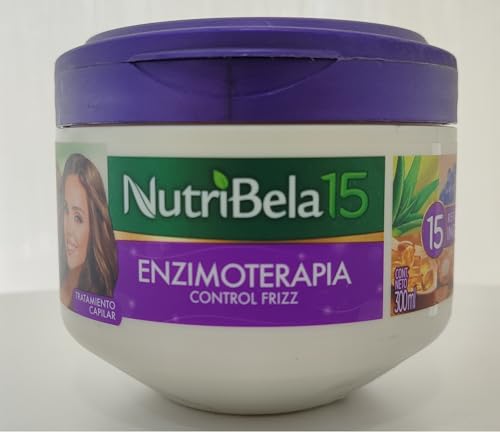 Tratamiento Capilar Enzimoterapia Control Frizz Nutribela15 Reconocidos Ingredientes | Frizz Control Enzymotherapy Hair Treatment 15 Ingredients Quala (Regular Size 10.01oz-300ml)
