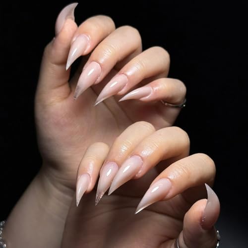 Short Cat Claw Curved Stiletto Nail Dual Forms for Extension, Sculptural Eagle Hawk Acrylic Nails Reusable Full Cover Mold Suitable for Polygel Solid Hard Builder Gel 280Pcs 14 Sizes Q57