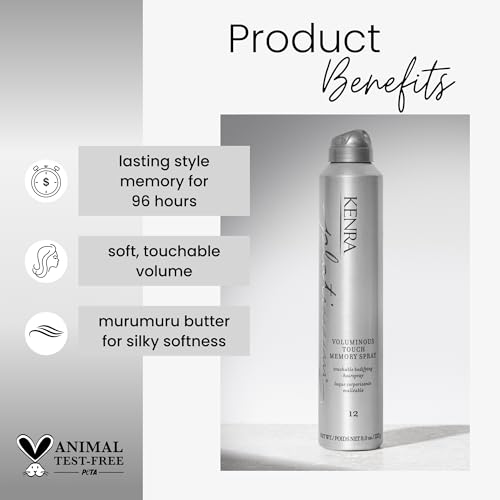 Kenra Platinum Voluminous Touch Memory Spray 12 | Bodifying, Fullness Hairspray | Lasting Sytle Memory for 96 Hours | Soft, Touchable Volume | All Hair Types