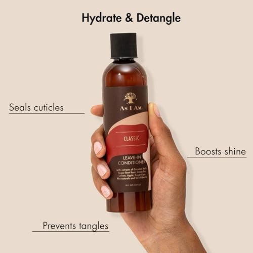 As I Am Detangling Conditioner Leave-in Tangle Releaser, 8 Ounce