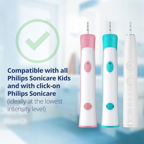 Kids Toothbrush Heads Compatible with Philips Sonicare Kids Toothbrush Heads - Replacement Heads Sensitive - Brush Heads from Ages 7 to 10 - Pink - Replaces HX6048-8 Pack