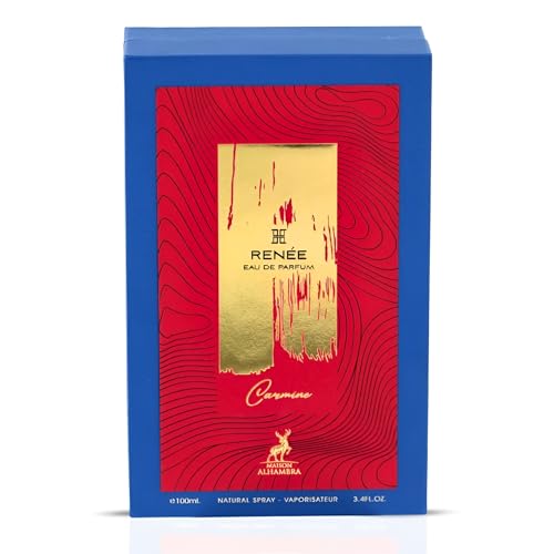 Maison Alhambra Renee Carmine – Floral, Woody, Powdery, Musky – Eau de Parfum Spray Long-Lasting Fragrance for Unisex, 3.4 Ounce / 100 ml