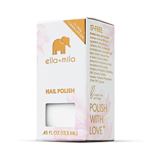 ella+mila Professional Nail Polish - Quick Dry Nail Polish - Long-Lasting & Chip Resistant Formula (Love Collection - Pure Love - 0.45 fl oz)