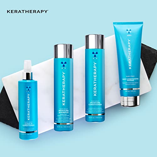 Keratherapy Keratin Infused Moisture Leave In Conditioner Spray, 8.5 fl. oz., 251 ml - Hydrating Leave in Conditioner Spray with Jojoba Oil, Panthenol, Arginine Amino Acid & Wheat Oil for Damaged Hair
