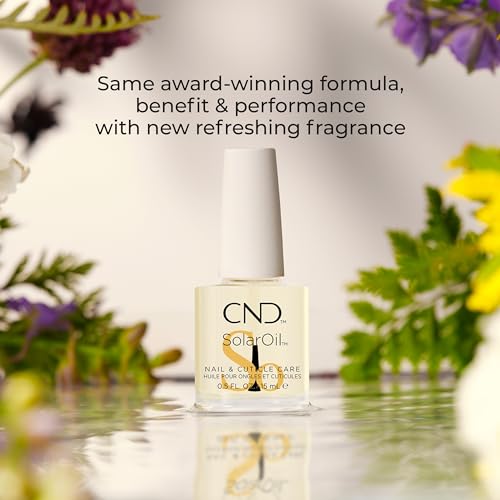 CND Cuticle Couple, SolarOil + Cuticle Eraser, Natural Blend Oils, Moisturizes and Conditions Skin, Gentle Exfoliator, 0.5 fl oz.