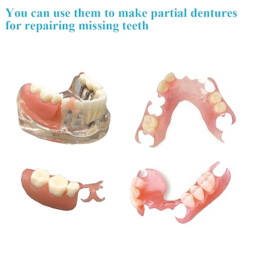 Denture Material Kit for Repair Missing Teeth or DIY Full Denture Fake Teeth