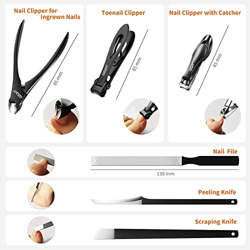 SZQHT Podiatrist Toenail Clippers Set, Professional Toe Nail Clippers for Thick & Ingrown Nails Cutter for Men,Women,Seniors,Heavy-Duty Manicure Set Pedicure Kit for Elder