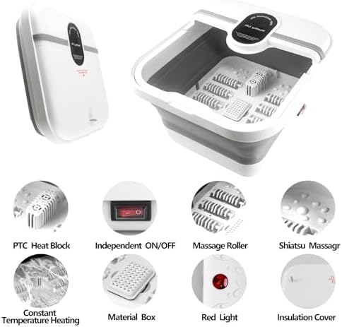 Pedicure Foot Spa, Foot Spa Bath Massager with Heat, Collapsible Bath Soak Tub, Portable for Any Casual Scene to Help You Relax, Mothers Day Fathers Gifts, Gifts for Women Men