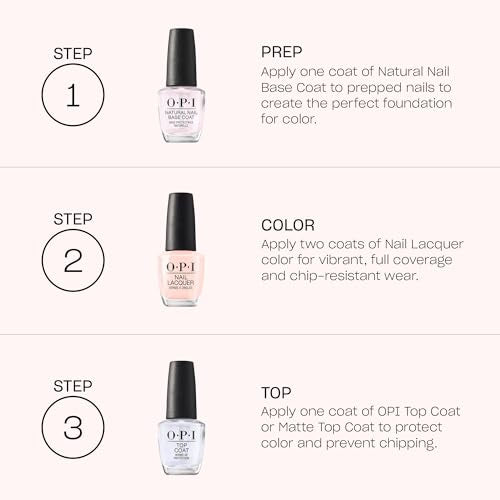 OPI Nail Lacquer Nail Polish | Sheer Light Nude Shimmer Chip Resistant Nail Polish | Vegan, Fast Drying, Streak Free